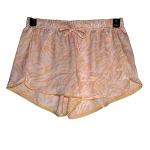 BP Nordstrom Pink Orange Tiger Stripe Satin Pajama Shorts Small Metallic Animal